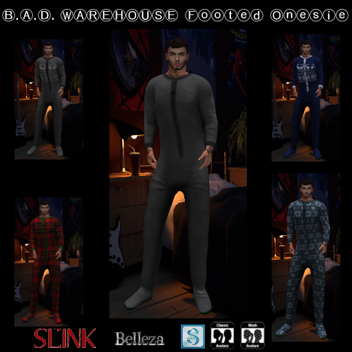 B.A.D. WAREHOUSE Footed Onesie