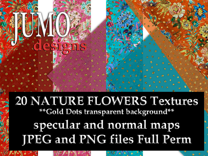 JUMO - 20 NATIVE Flowers Textures - SEAMLESS Full Perm