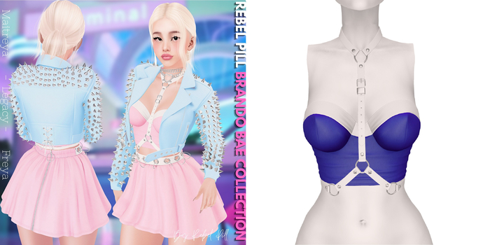 Rebelpill - Brando Bae Collection Top Uniform Blue