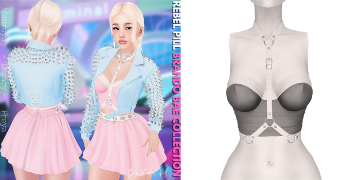 Rebelpill - Brando Bae Collection Top Light Grey