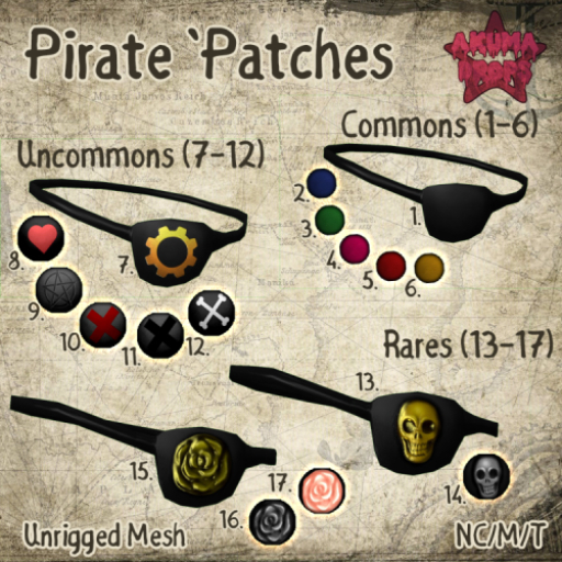 6. [Akuma Drops] Pirate 'Patches [Yellow] BOX