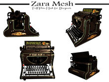 Zara Mesh - Vintage - 1940 Typewritter - FULL PERM MESH