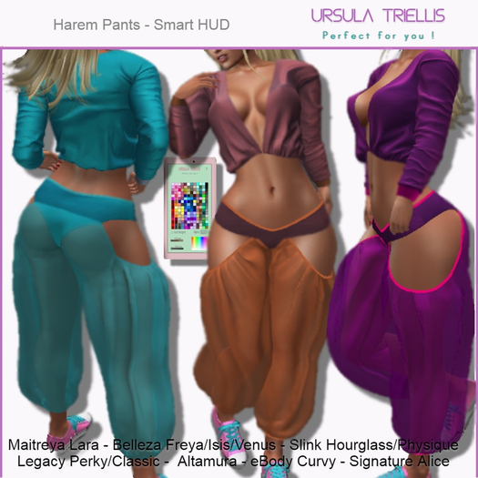 6253 Mesh Harem Pants - [Megapack]