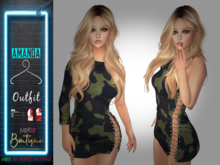 ::JB:: Amanda Open Side Sexy Dress Camouflage
