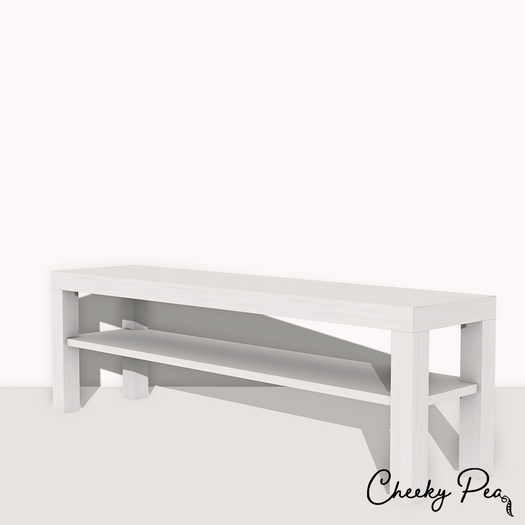 Second Life Marketplace - :CP: Essentials Simple TV Bench - White
