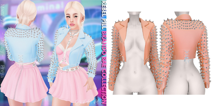 Rebelpill - Brando Bae Collection Jacket Peach