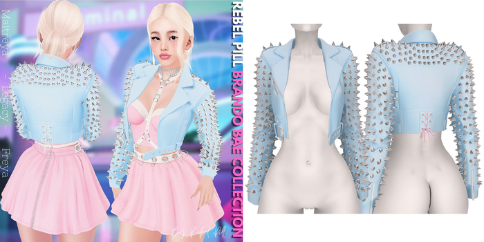 Rebelpill - Brando Bae Collection Jacket Baby Blue