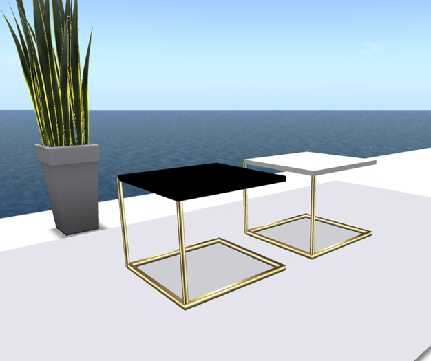 FREE! Macy Gold Side Tables x 2 - White & Black