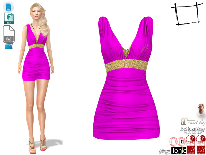Dae Obj FBX For Club Dress Slink, Maitreya, Belleza, Tonic, Legacy, Ocacin Standard, Voluptuous 