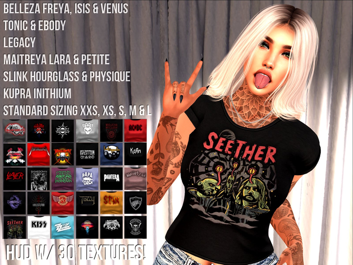 [:B:] Rocker Girl Shirts *Add Me*