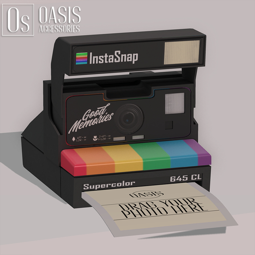 Oasis: "InstaSnap" Camera (Black-Rainbow)