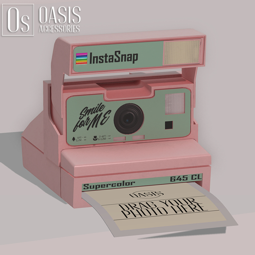 Oasis: "InstaSnap" Camera (Pink-Mint)