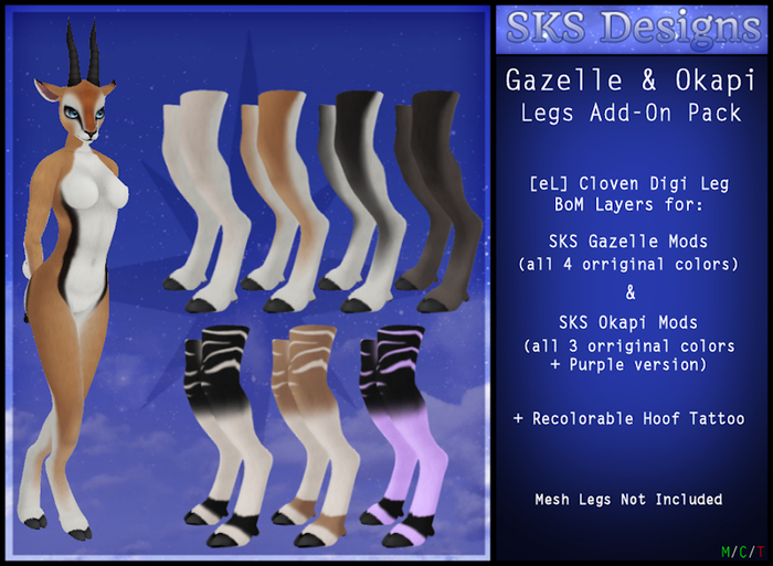 Gazelle&Okapi EL Legs Kit
