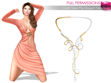 Full Perm Gold Silver Mix Elegant Necklace None Rigged