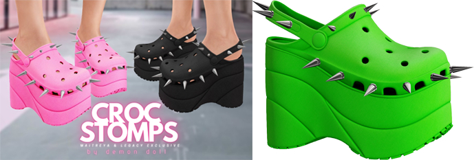 Demon Doll - Croc Stomps Neon Green