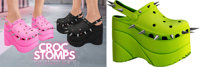 Demon Doll - Croc Stomps Neon Lime