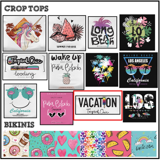 Grumble-Beach Crop Top-Paradise (B)