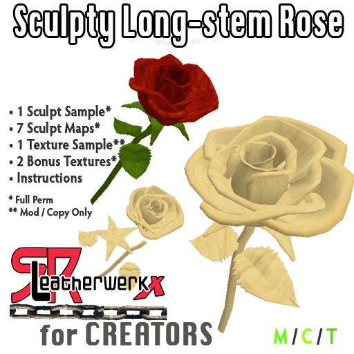 *SRL - Sculpty Long-stem Rose (box)