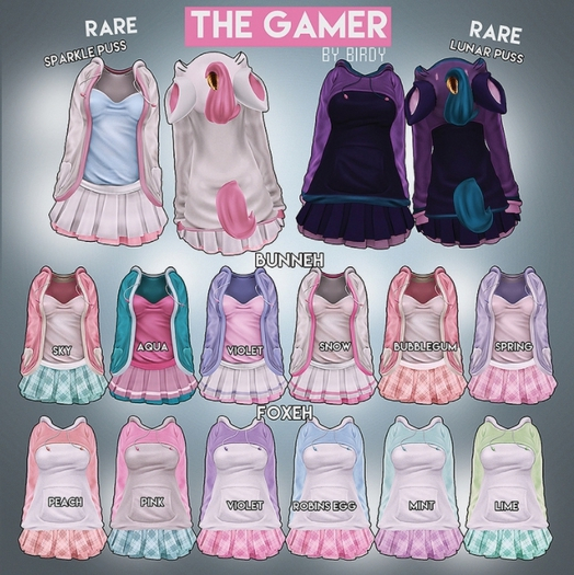 Foxes - The Gamer - Sparkle Puss -  Med - RARE