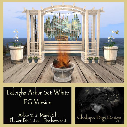Taleigha Arbor Set PG White