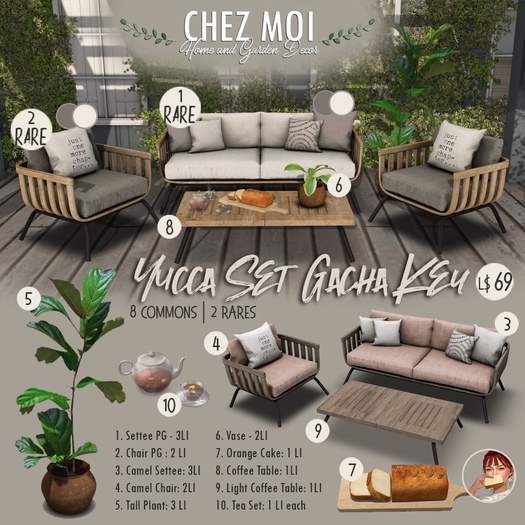 CHEZ MOI * Yucca Settee (PG) RARE