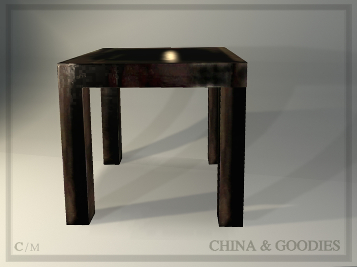 Black Lacquered side Table -C&G-