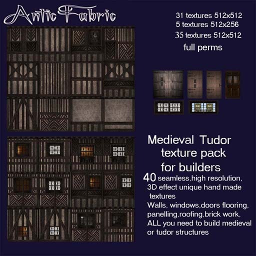 Tudor Texture Unity Second Life Marketplace - Antic Fabric Texture pack 007 Medieval Tudor ...
