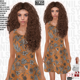 FLARED PRINTED DRESS,ALL BODIES