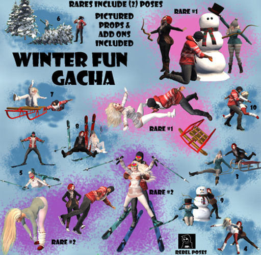 -RP- Winter Fun Gacha #1 RARE Poses