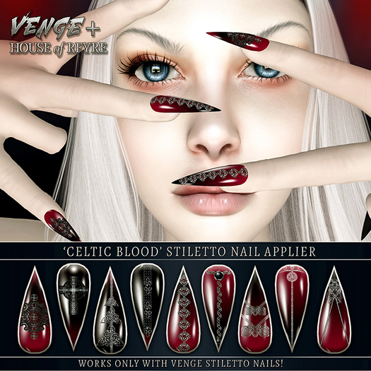 VENGE - 'Celtic Blood' Stiletto Nail Applier *Add Me*