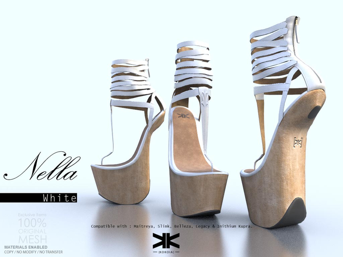 Nella :: Woman Shoes :: White :: {kokoia}