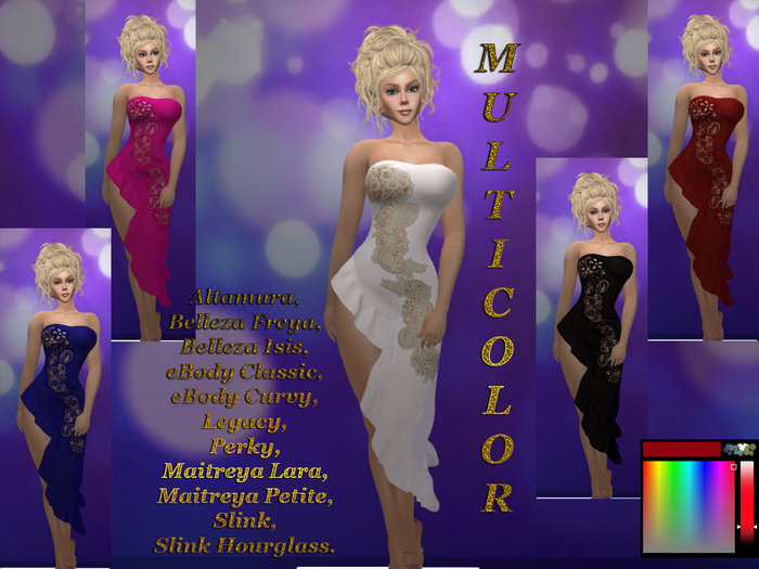 &ML& Erotic Dress "Desire" with HUD (multicolors) ALLBODIES