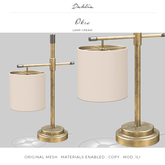 Dahlia - Okra - Lamp - Cream 