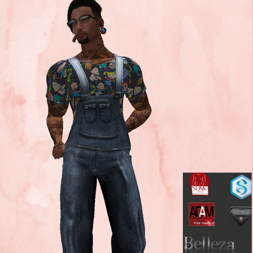 Cartoon Mens Overalls Fatpack
