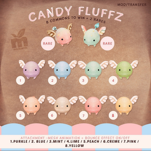 *MishMish* Candy Fluffz - Yellow
