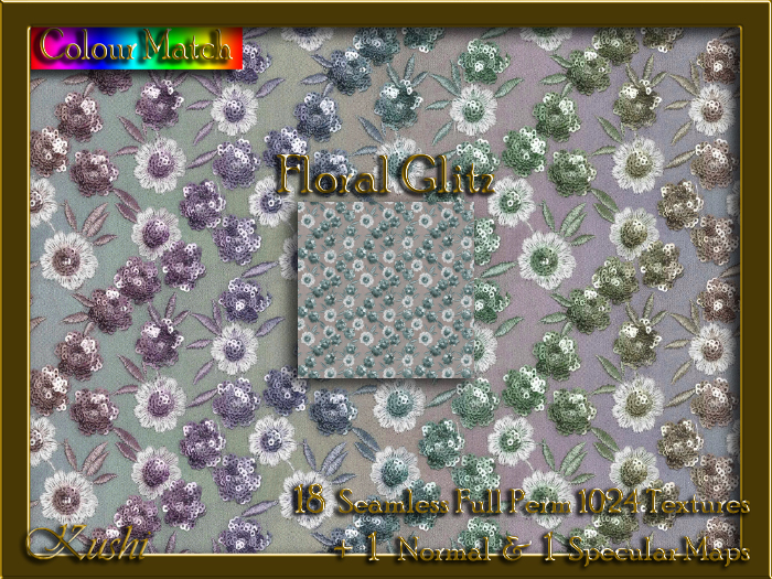 Floral Glitz Seamless Texture Set