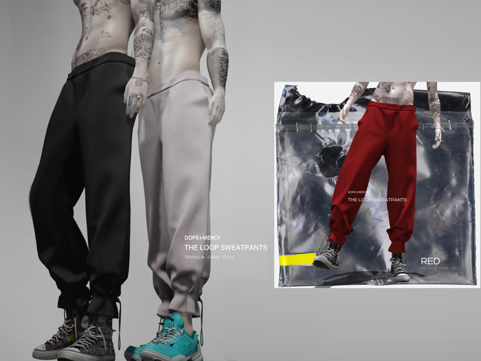 [Dope+Mercy] The Loop Sweatpants_Red