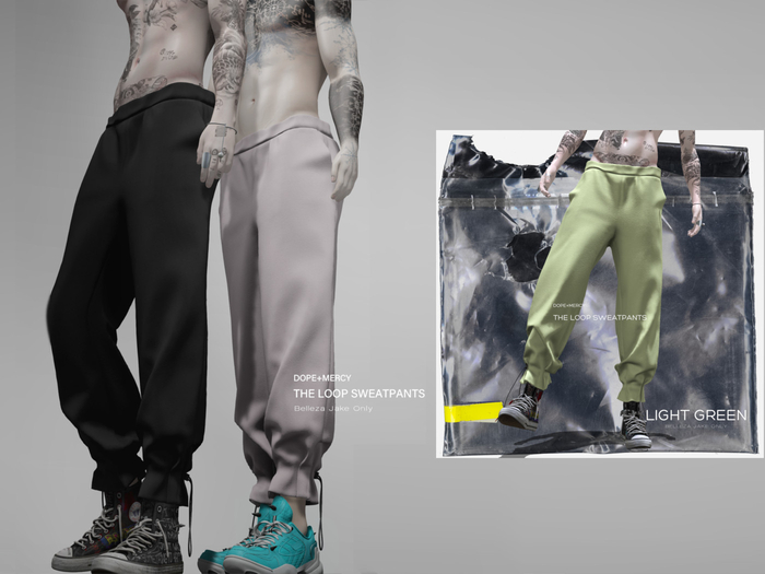 [Dope+Mercy] The Loop Sweatpants_Light Green