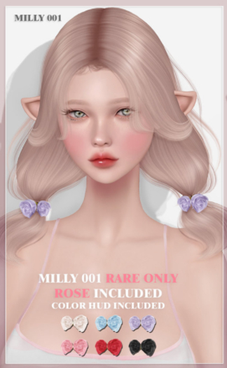 VCO ~ Milly 001 . RARE Hair Fatpack colours