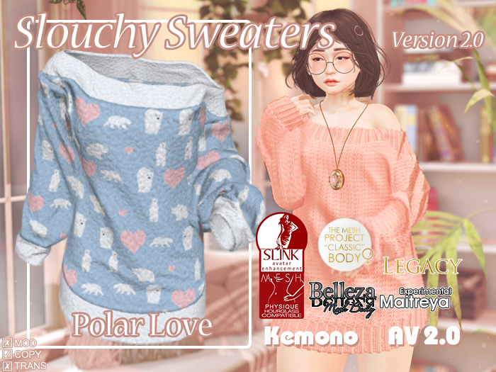 {MB} Slouchy Sweater Polar Love