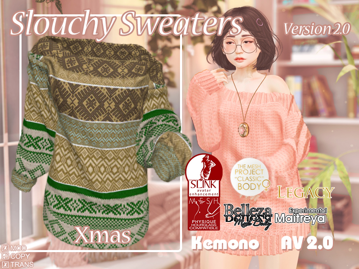 {MB} Slouchy Sweater Xmas