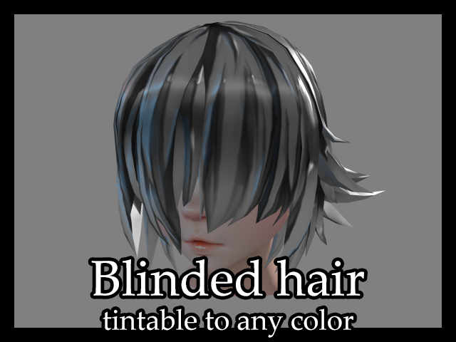 Blinded hair