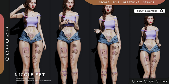 [InDiGo] Nicole Breathing & Static Stands Set