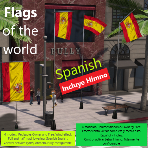 Flag Box Spanish Full Model + Anthem