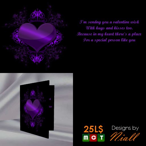 Purple Heart Valentine Card