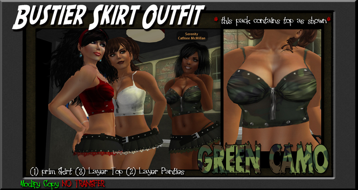 BB. Bustier (Green Camo)