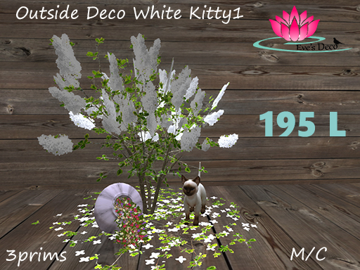 Outside Deco White Kitty1 (BOXED)