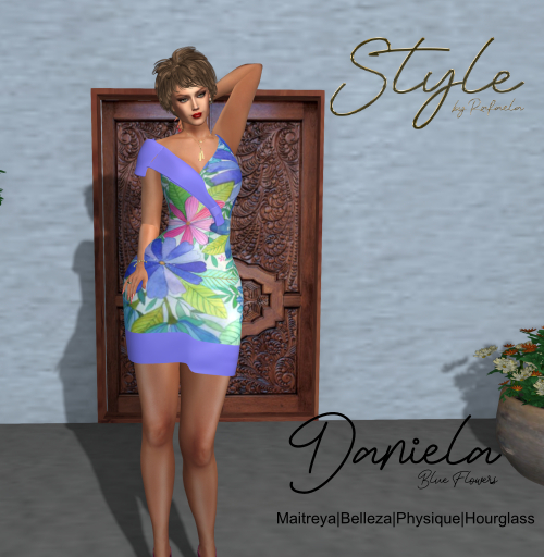 Style by Rafaela Daniela Blue Flowers Dress BOX