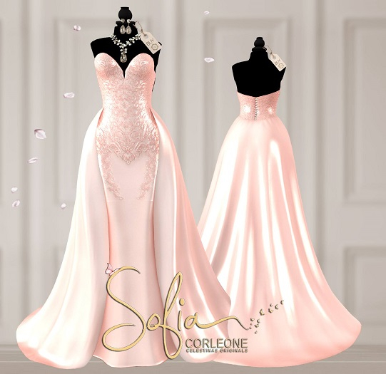 open lace back dress Mon Ami Princess Sophia
