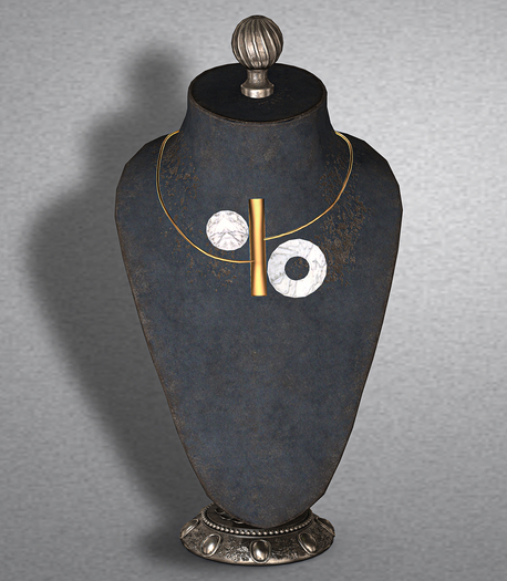 NetStyLe Akila Necklace * GOLD White